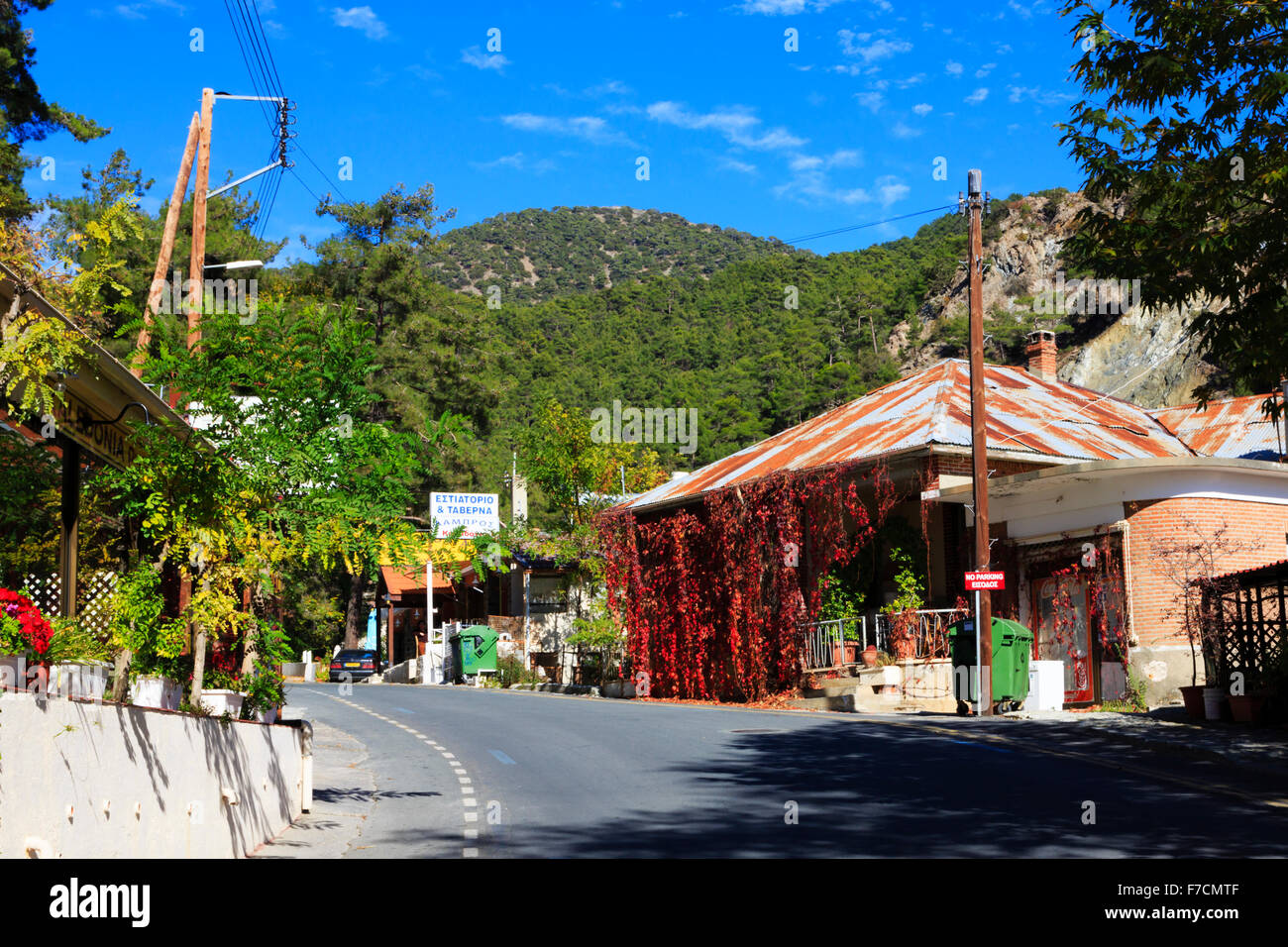 Couverte d'étain boutique, Platres,Mont Troodos, Chypre. Banque D'Images