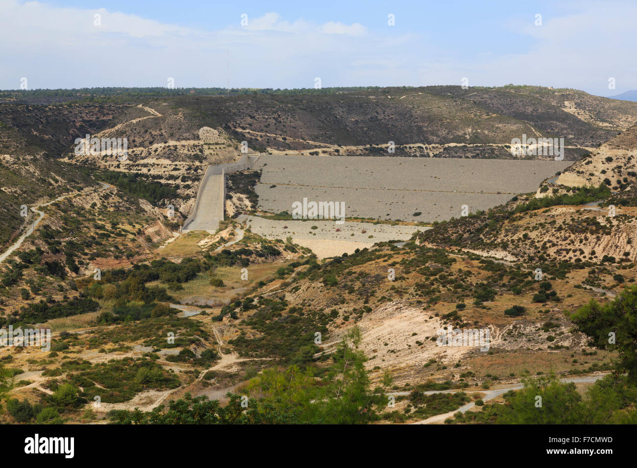 Kouris Dam, Limassol, Chypre. Banque D'Images