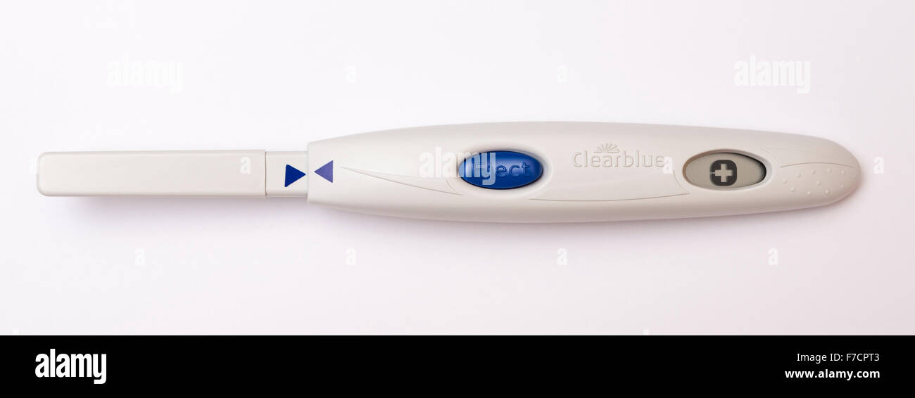De test de grossesse positif clearblue Banque de photographies et d