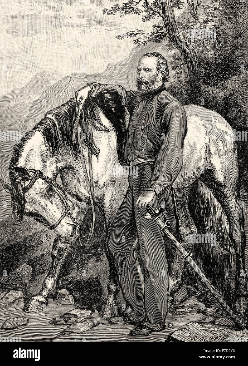 Giuseppe Garibaldi, 1807 - 1882, un guérillero et protagoniste du Risorgimento, Banque D'Images