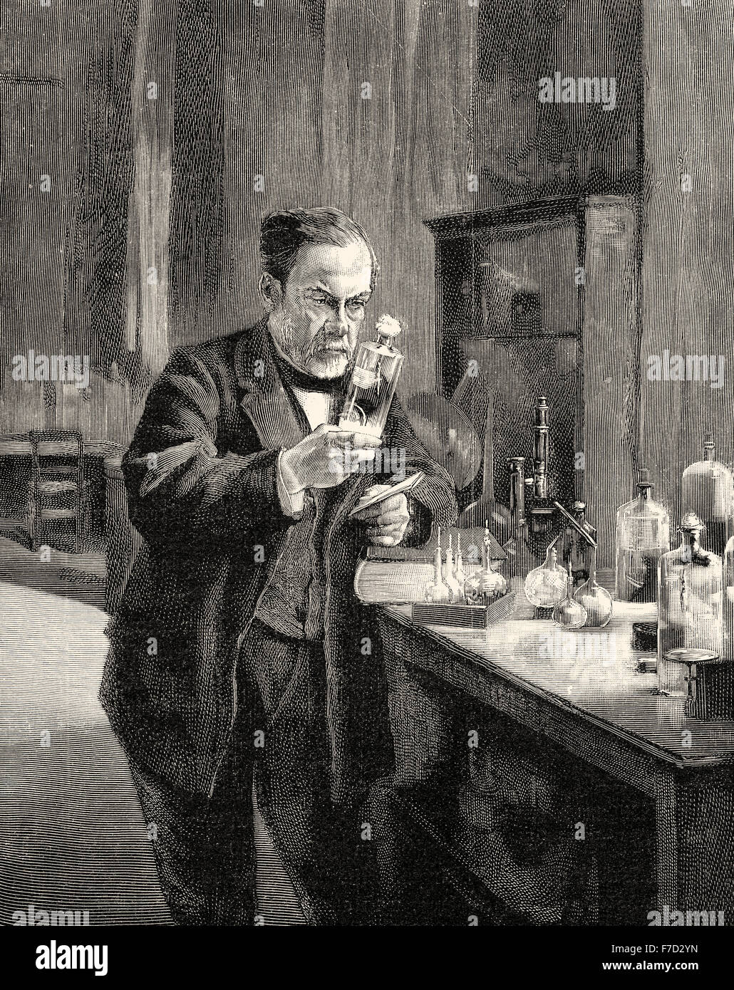 Louis Pasteur, 1822-1895, un chimiste et microbiologiste français Banque D'Images