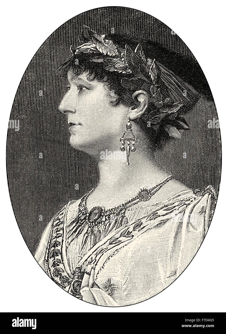 Elisabeth Charlotte Wolter, 1834-1897, une actrice Allemand-autrichien Banque D'Images