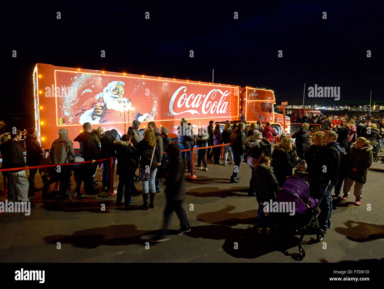 Camion de Noël Coca-Cola, Grande-Bretagne, Royaume-Uni Banque D'Images