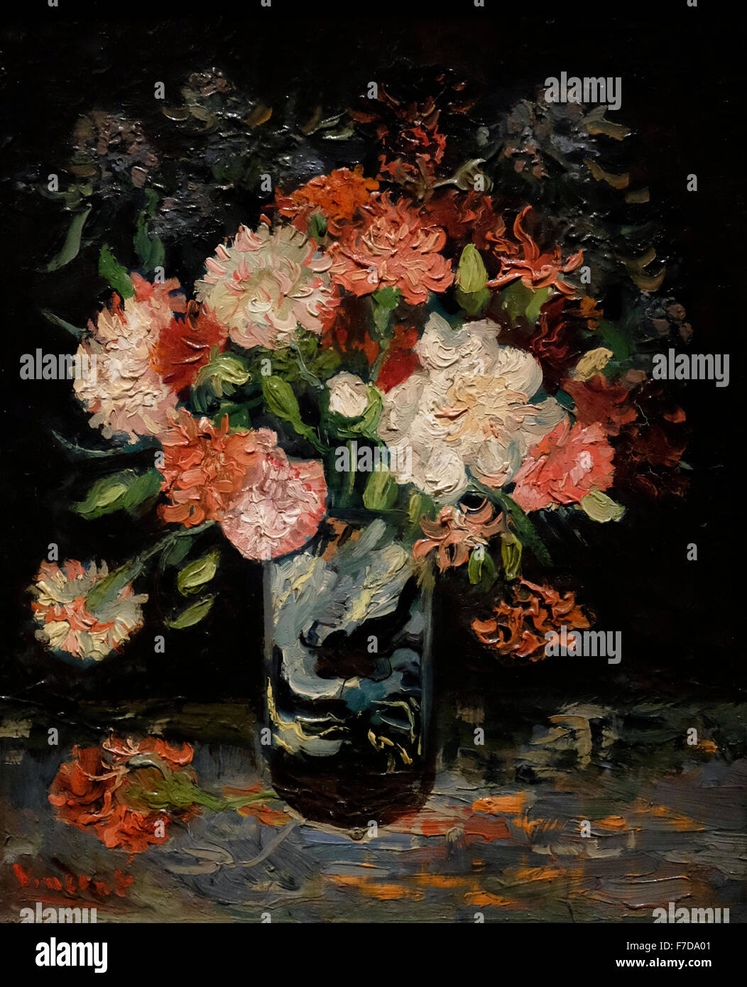 Vase avec Œillets - Vincent Van Gogh - 1886 Banque D'Images