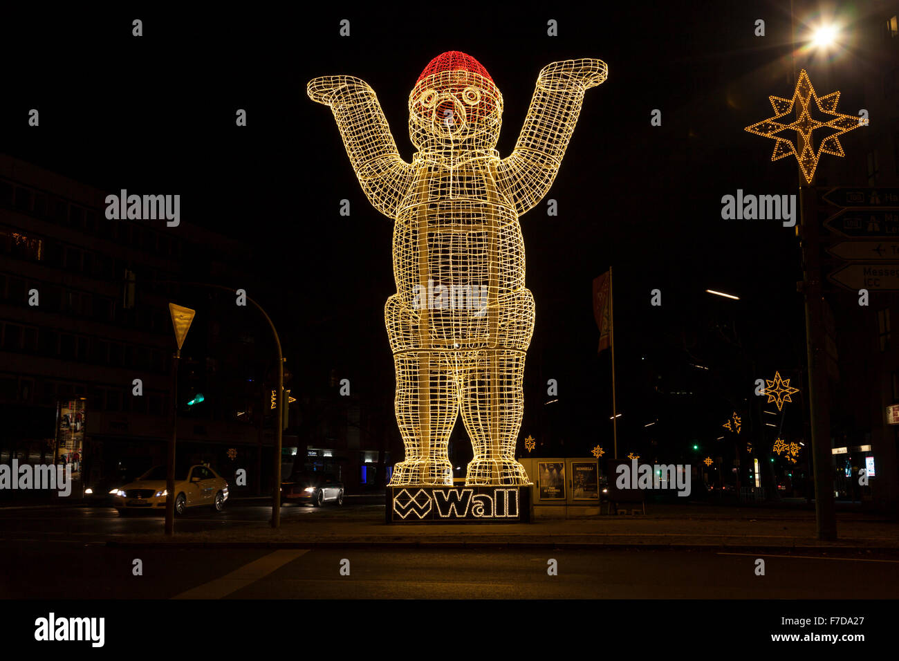 Ours de Berlin comme décoration de Noël à Kurfuerstendamm Banque D'Images