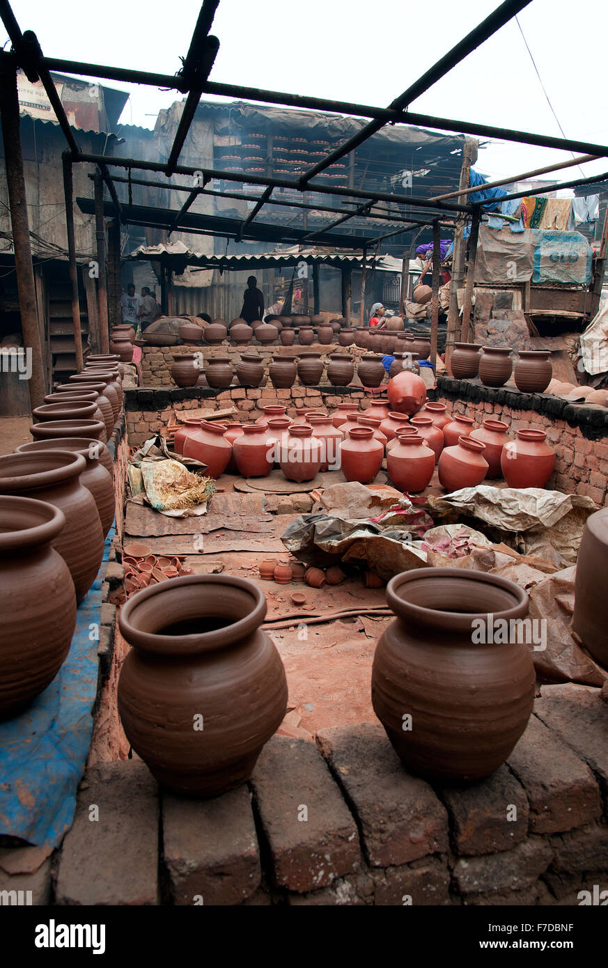 L'image de Potter était pris à Dharavi, Mumbai. Banque D'Images