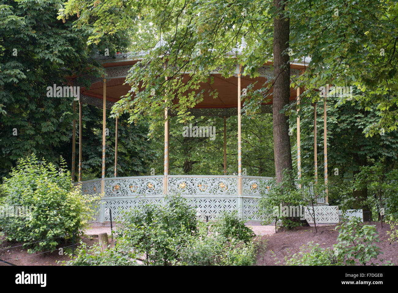 Kiosque à musique dans le Parc de Bruxelles, le parc de Bruxelles, Belgique Banque D'Images
