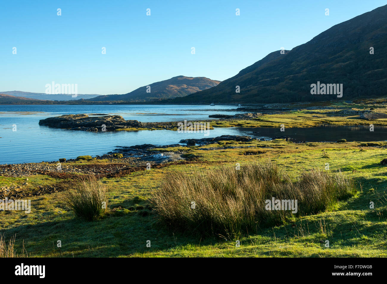 Loch na Keal près de Dhiseig, Isle of Mull, Argyll and Bute, Ecosse, Royaume-Uni Banque D'Images