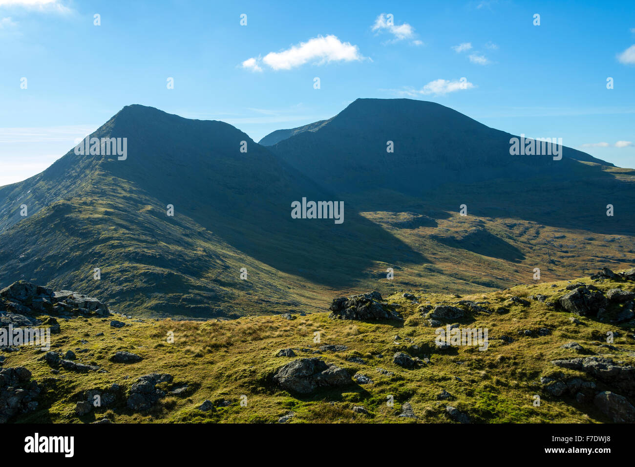 A' Chioch et Ben plus de près le sommet de Beinn Fhada, Isle of Mull, Argyll and Bute, Ecosse, Royaume-Uni Banque D'Images