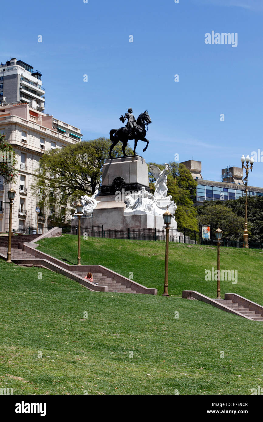 Monument à Bartolomé Mitre situé dans la Plaza Mitre, Buenos Aires Argentine Banque D'Images