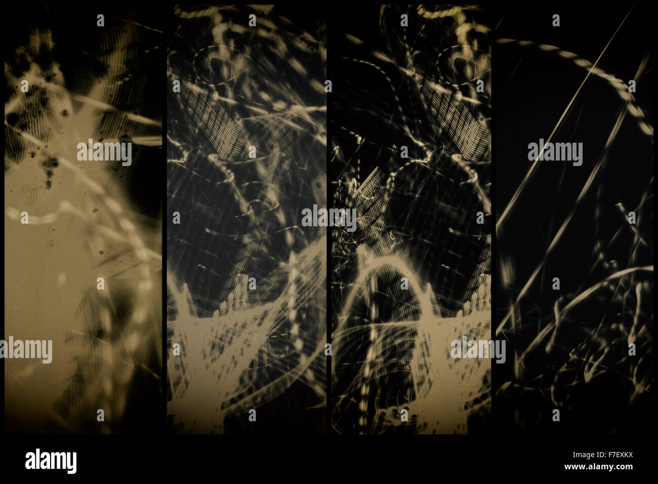 Noir et blanc avec Sepia Toning rend ce Lightpainting wall art distincte de l'autre les oeuvres d'art dans cette collection. Banque D'Images