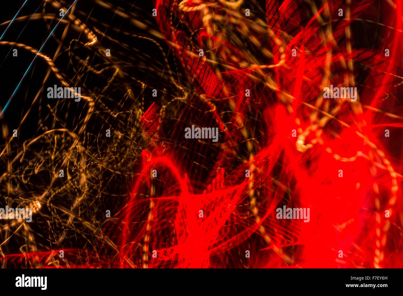 L'art de mur Lightpainting unique utilise des couleurs psychédéliques forts pour créer des photographies très moderne et remarquable Banque D'Images