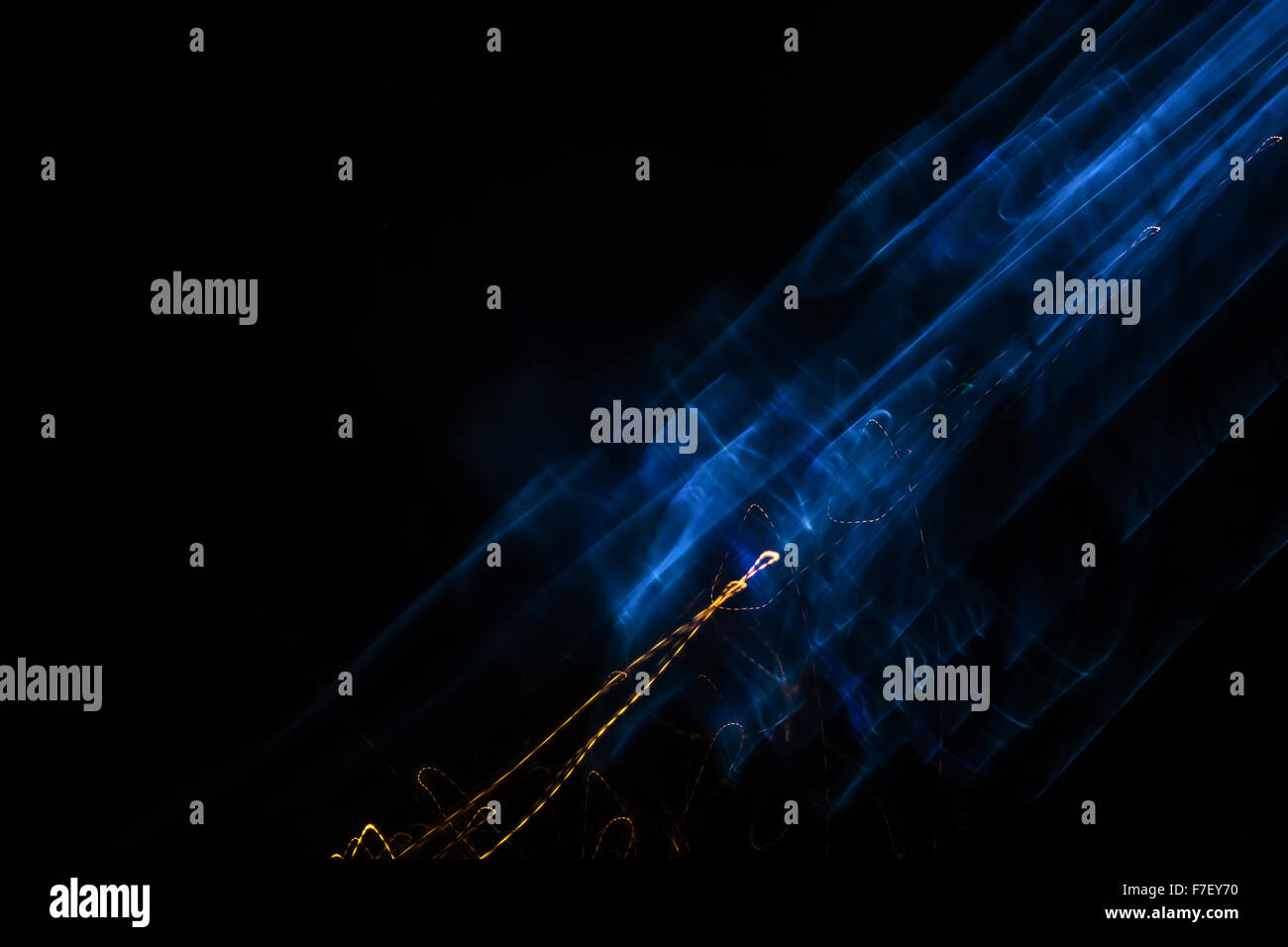L'art de mur Lightpainting unique utilise des couleurs psychédéliques forts pour créer des photographies très moderne et remarquable Banque D'Images
