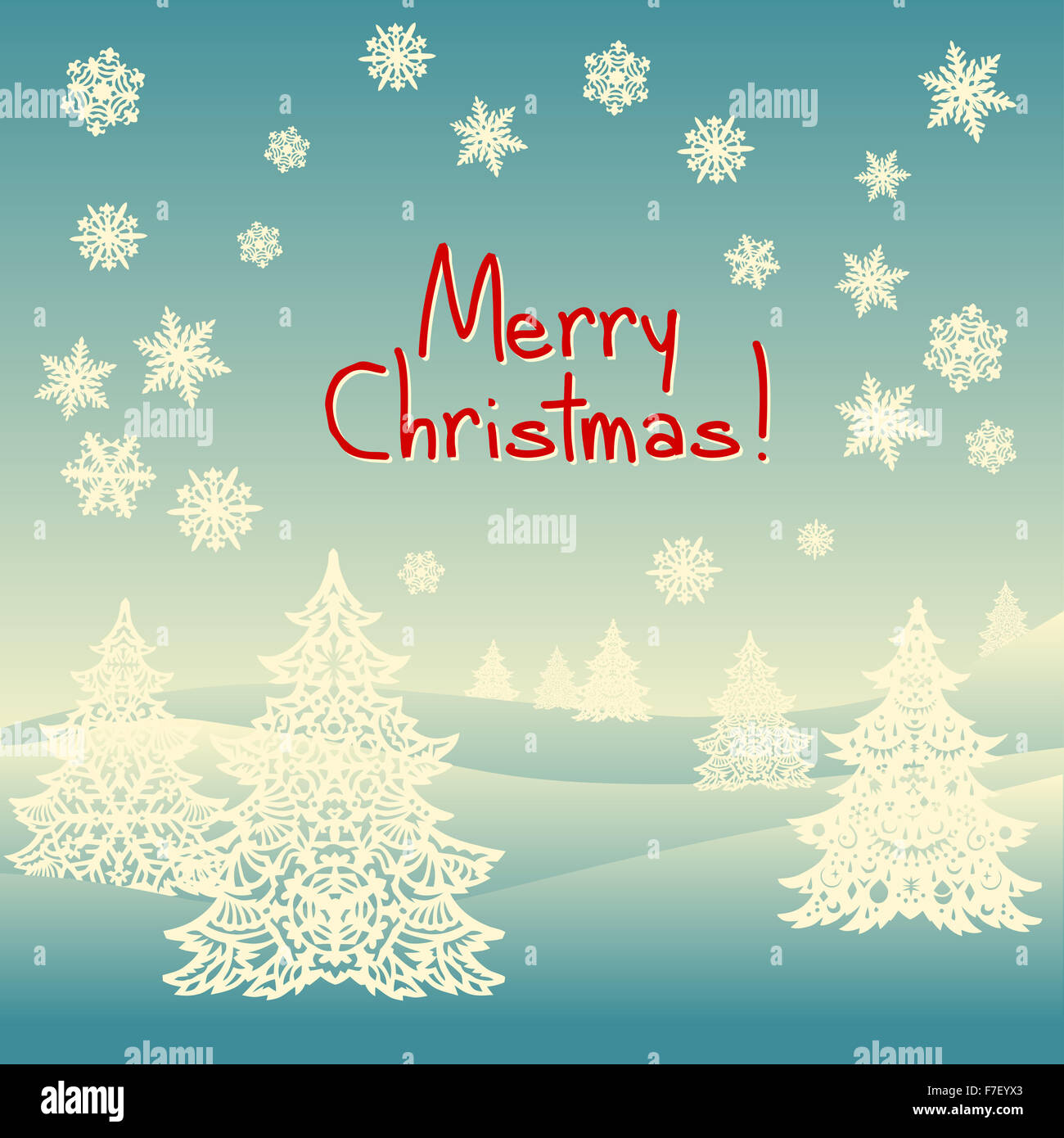 Joyeux noël ornement landscape Banque D'Images