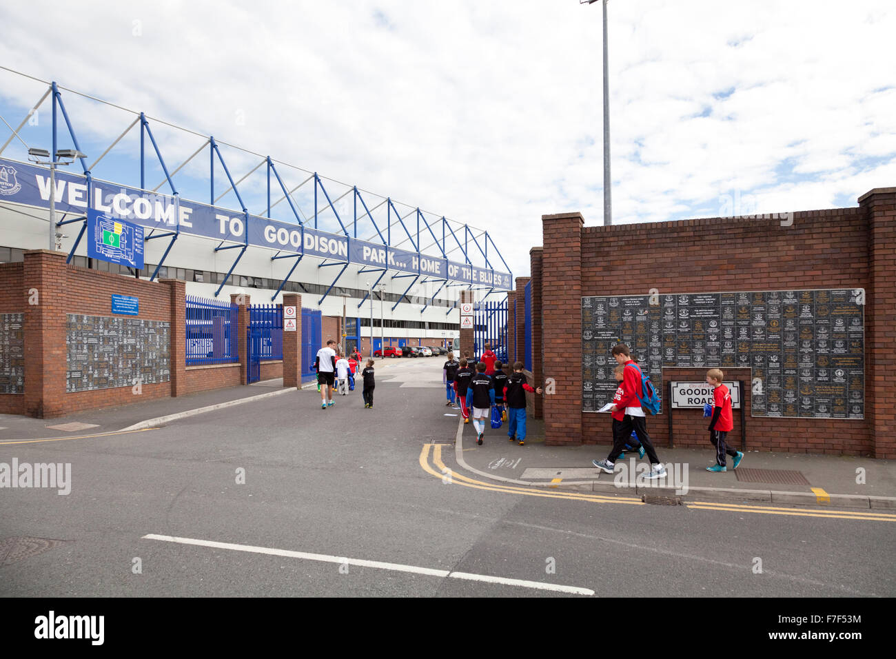 Images documentaires, FC Everton Goodison du Liverpool FC, Anfield, Liverpool, Angleterre Banque D'Images