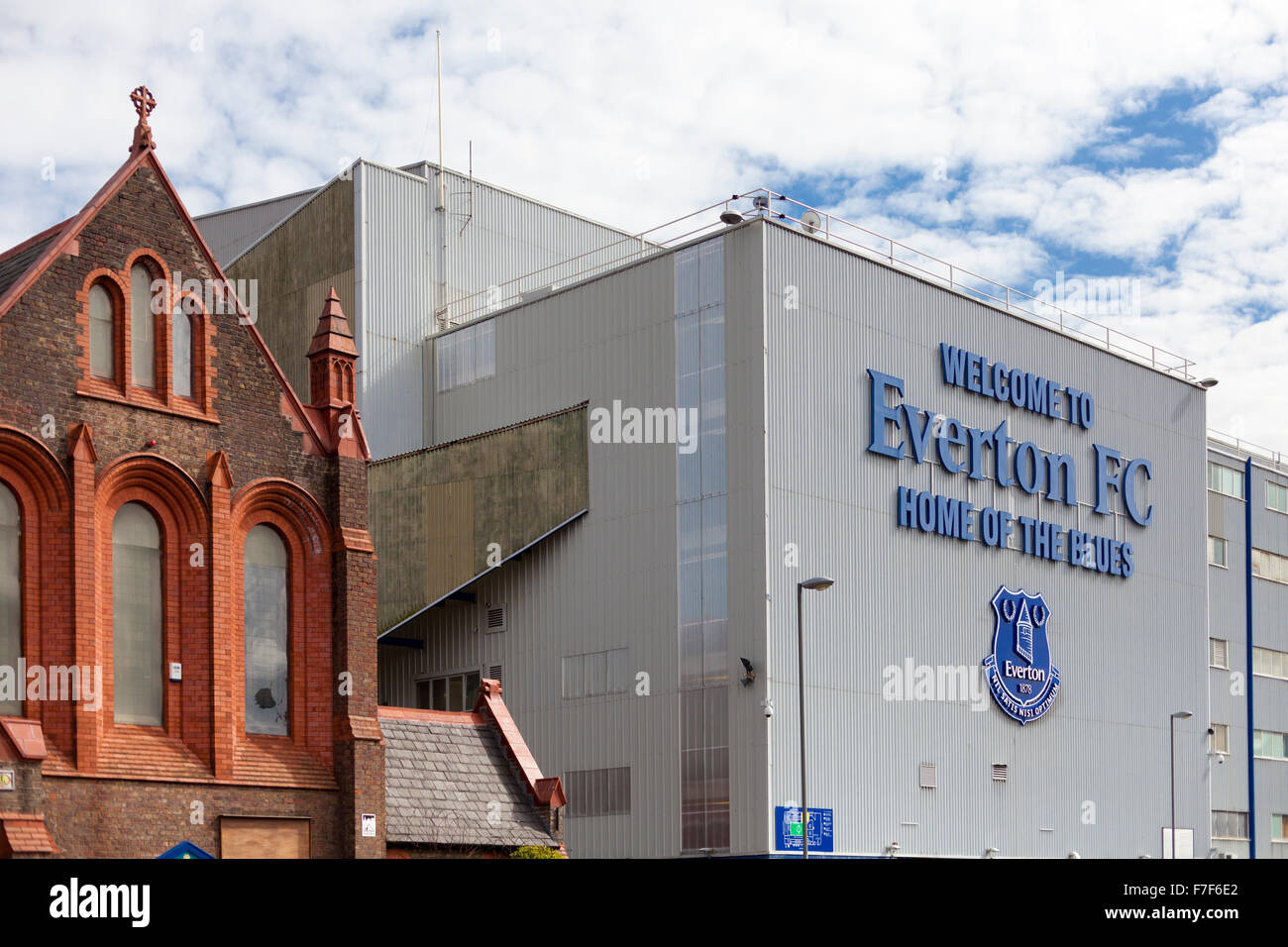 Images documentaires, FC Everton Goodison du Liverpool FC, Anfield, Liverpool, Angleterre Banque D'Images
