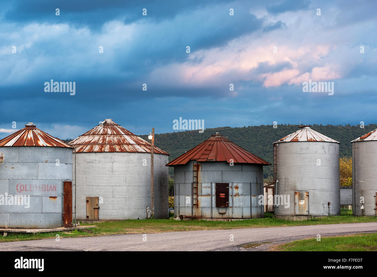 Les silos de stockage, New York, USA Banque D'Images