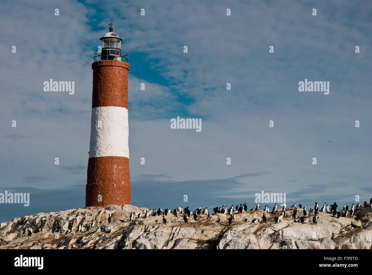 Phare de la fin du monde, le Canal de Beagle, Ushuaia, Tierra del Fuego, Argentine, Patagonie, l'Amérique du Sud Banque D'Images