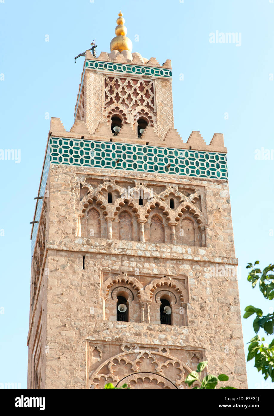 La mosquée Koutoubia à Marrakech, Maroc. Banque D'Images