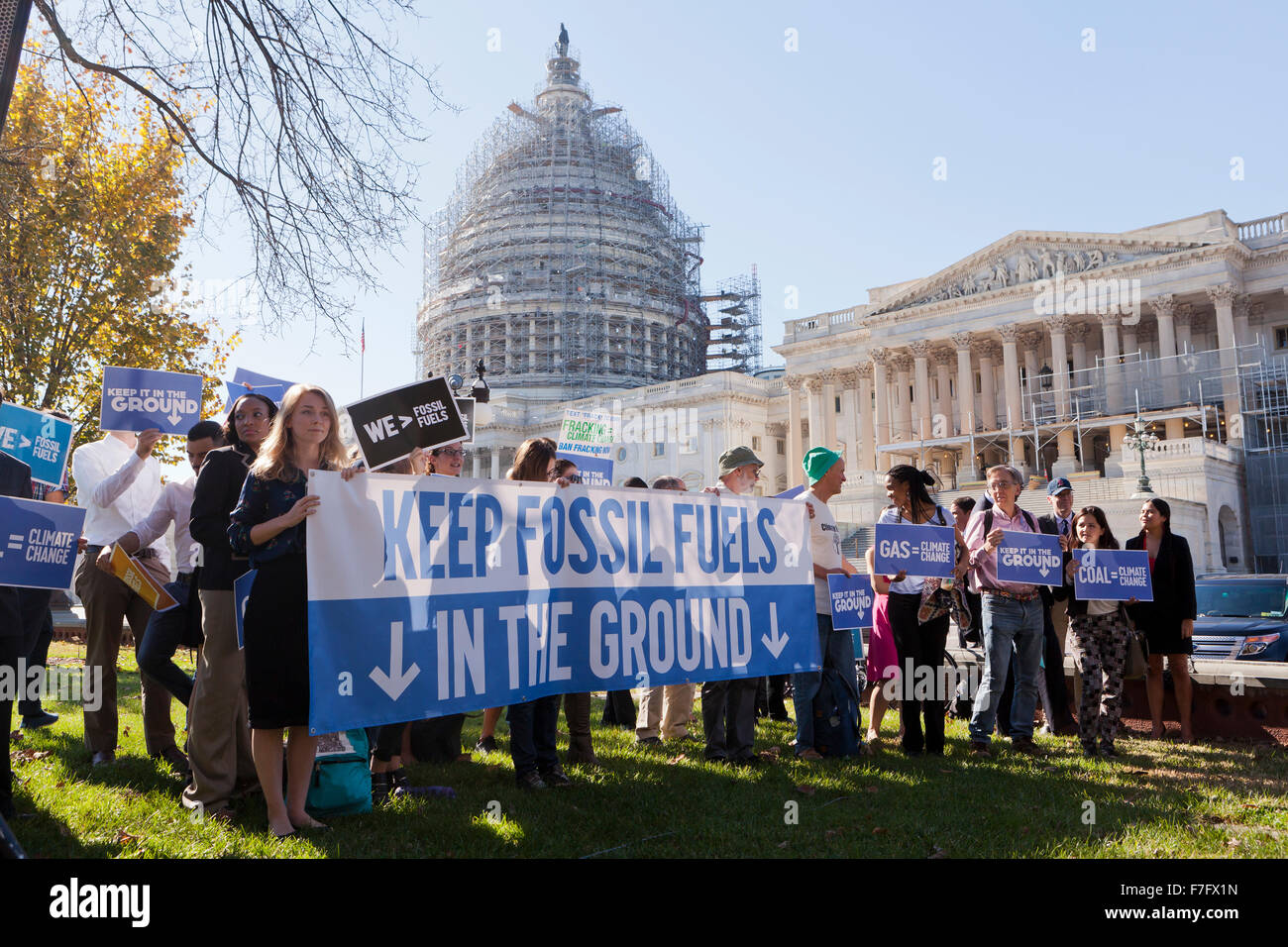 Activistes du climat à 'conserver dans le sol" - Washington, DC USA Banque D'Images