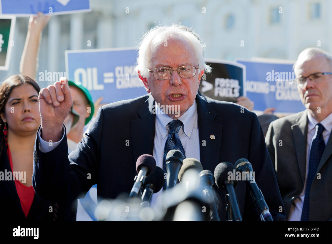 Bernie Sanders intervenant pendant la conserver dans le sol" - Washington, DC USA Banque D'Images