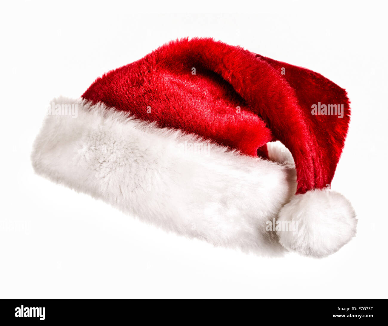 Santa hat on white Banque D'Images