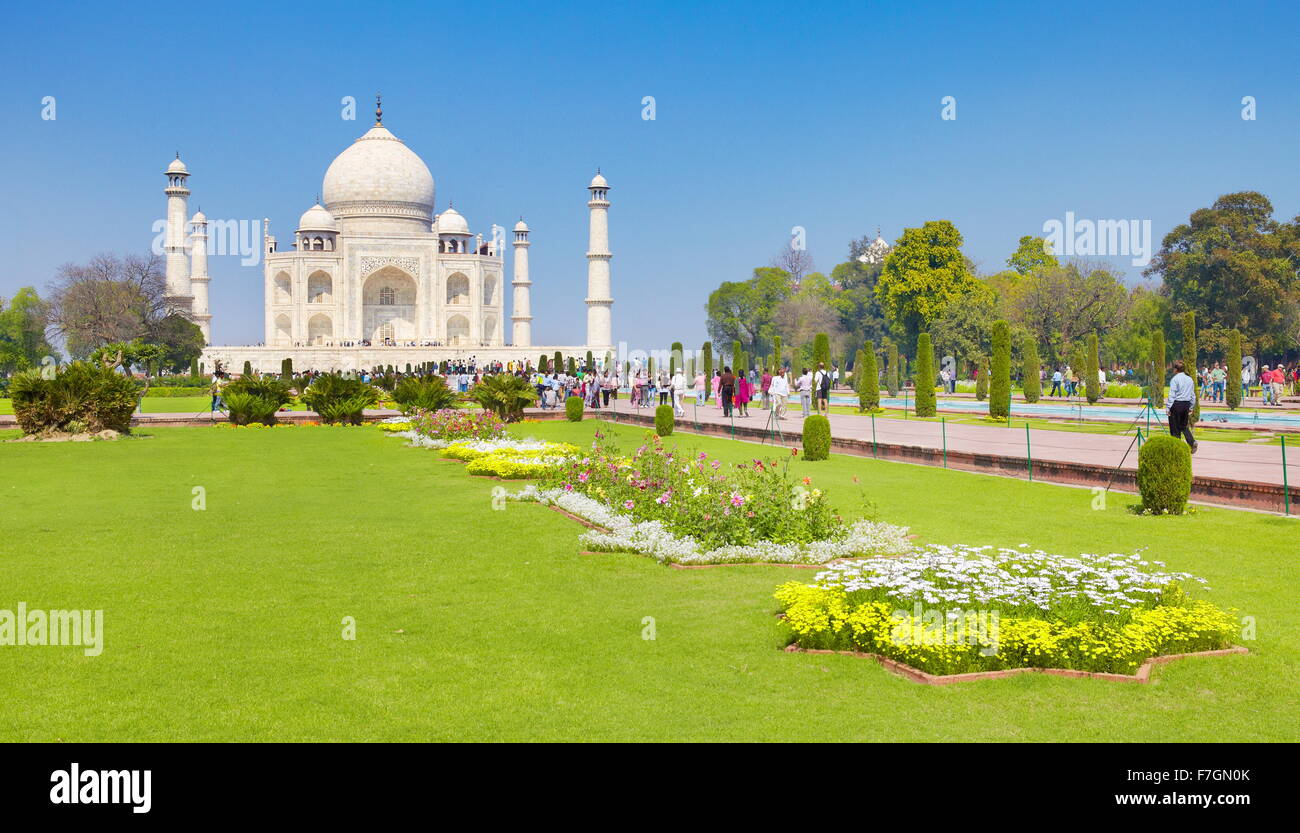 Taj Mahal, Agra, Uttar Pradesh, Inde Banque D'Images