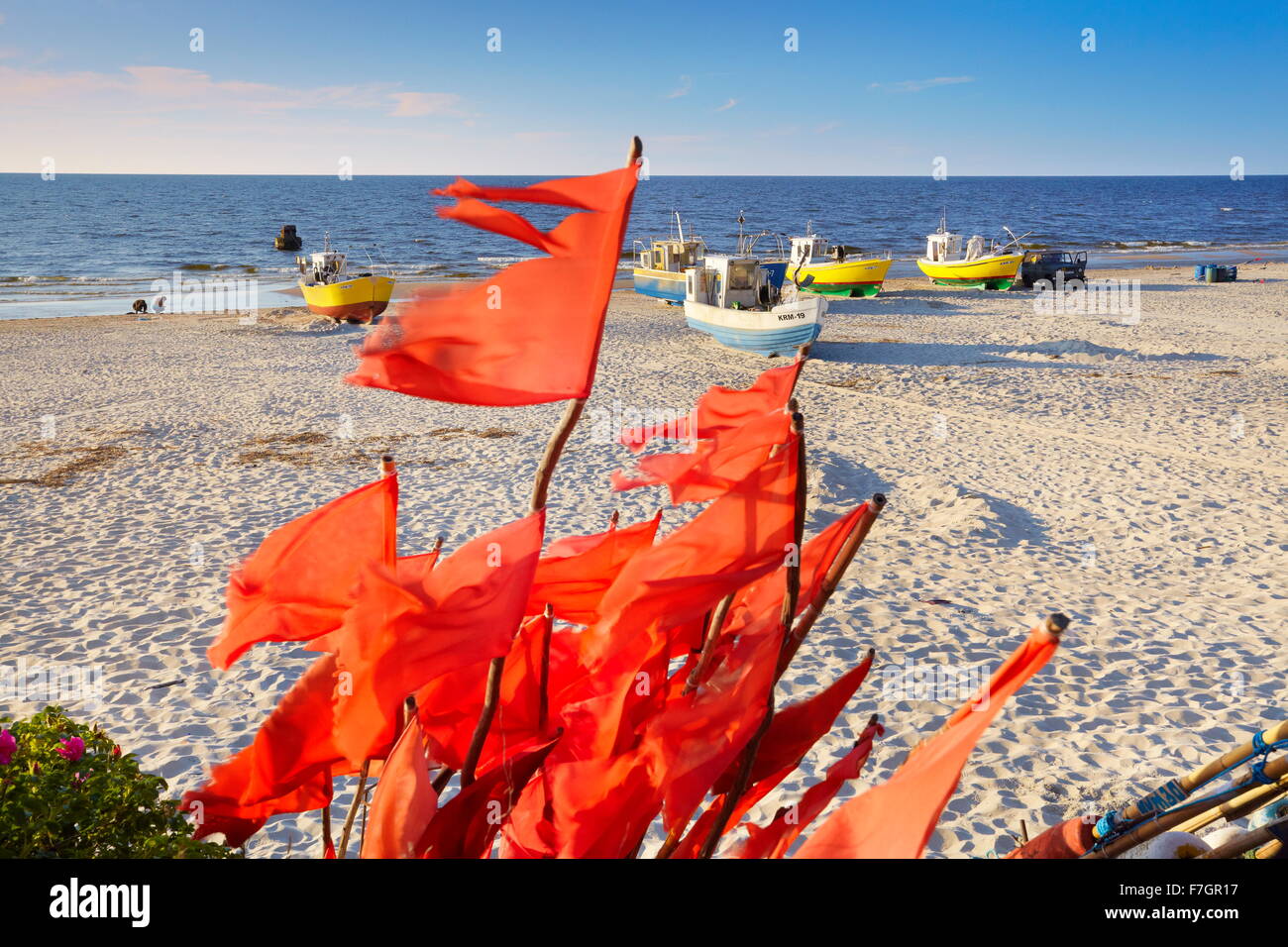 Paysage de la mer Baltique, vue sur la plage, la Poméranie, Pologne Banque D'Images