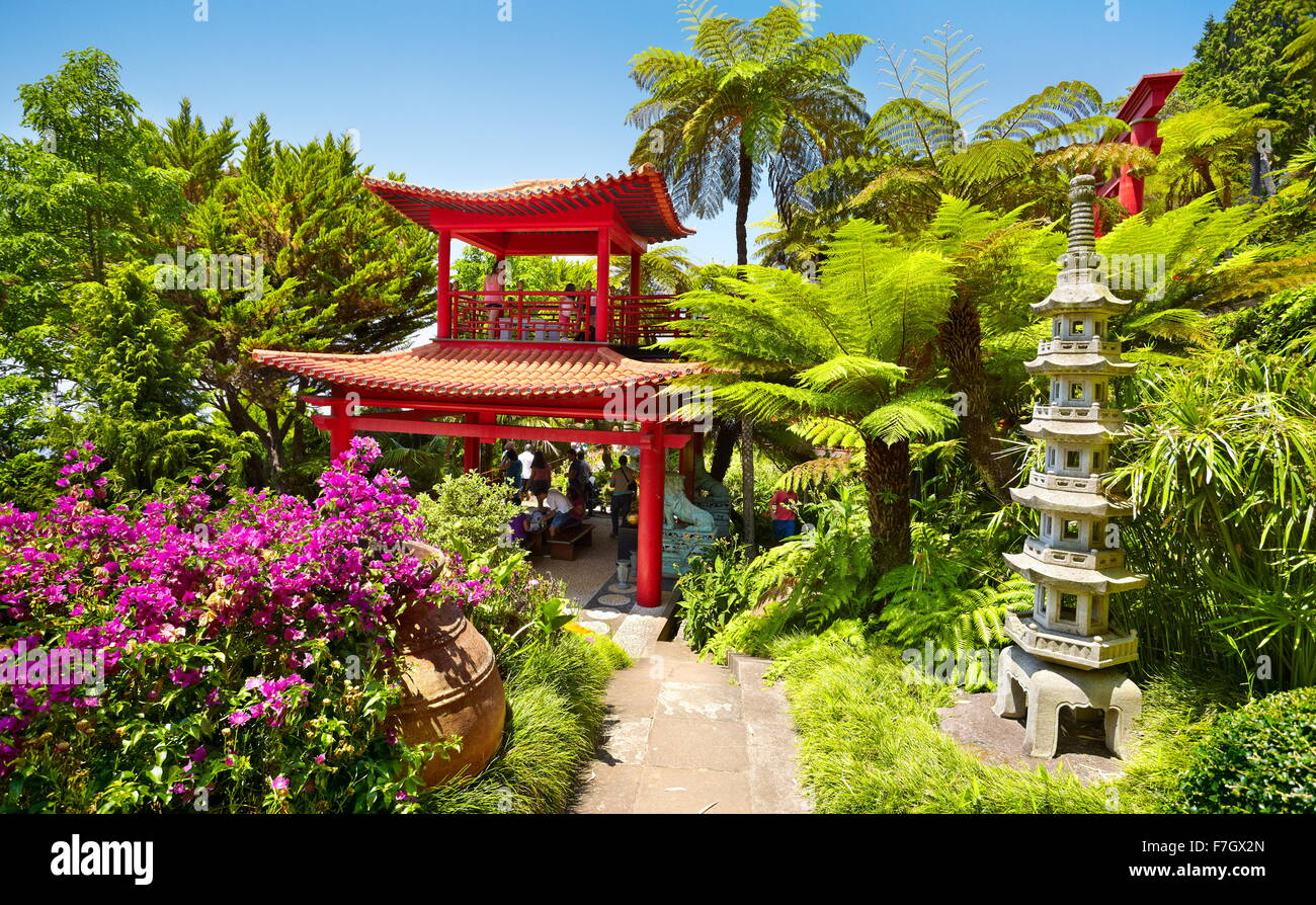 Monte Palace Tropical Garden (jardin japonais) - monte, l'île de Madère, Portugal Banque D'Images