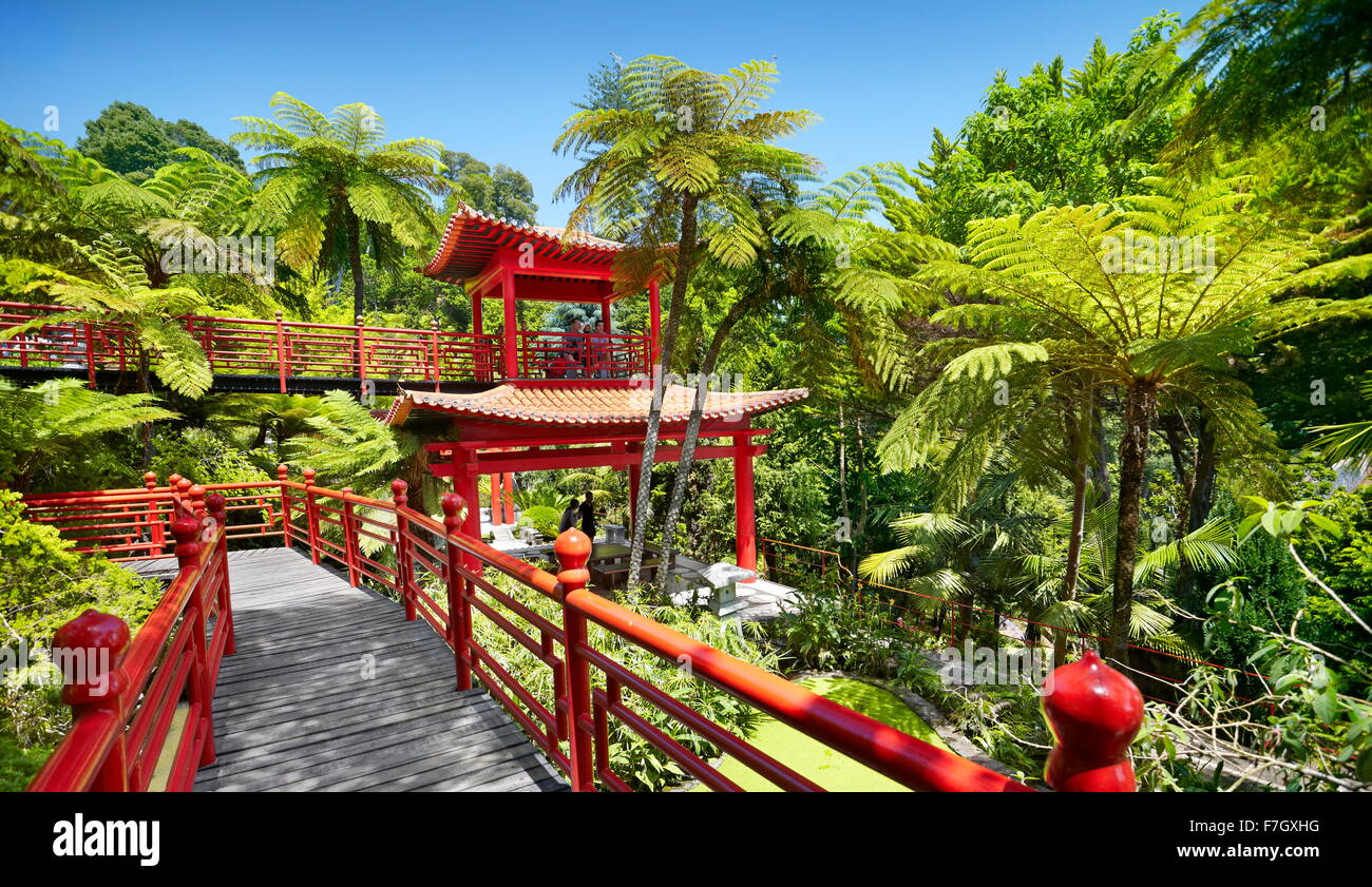 Monte Palace Tropical Garden (jardin japonais) - monte, l'île de Madère, Portugal Banque D'Images