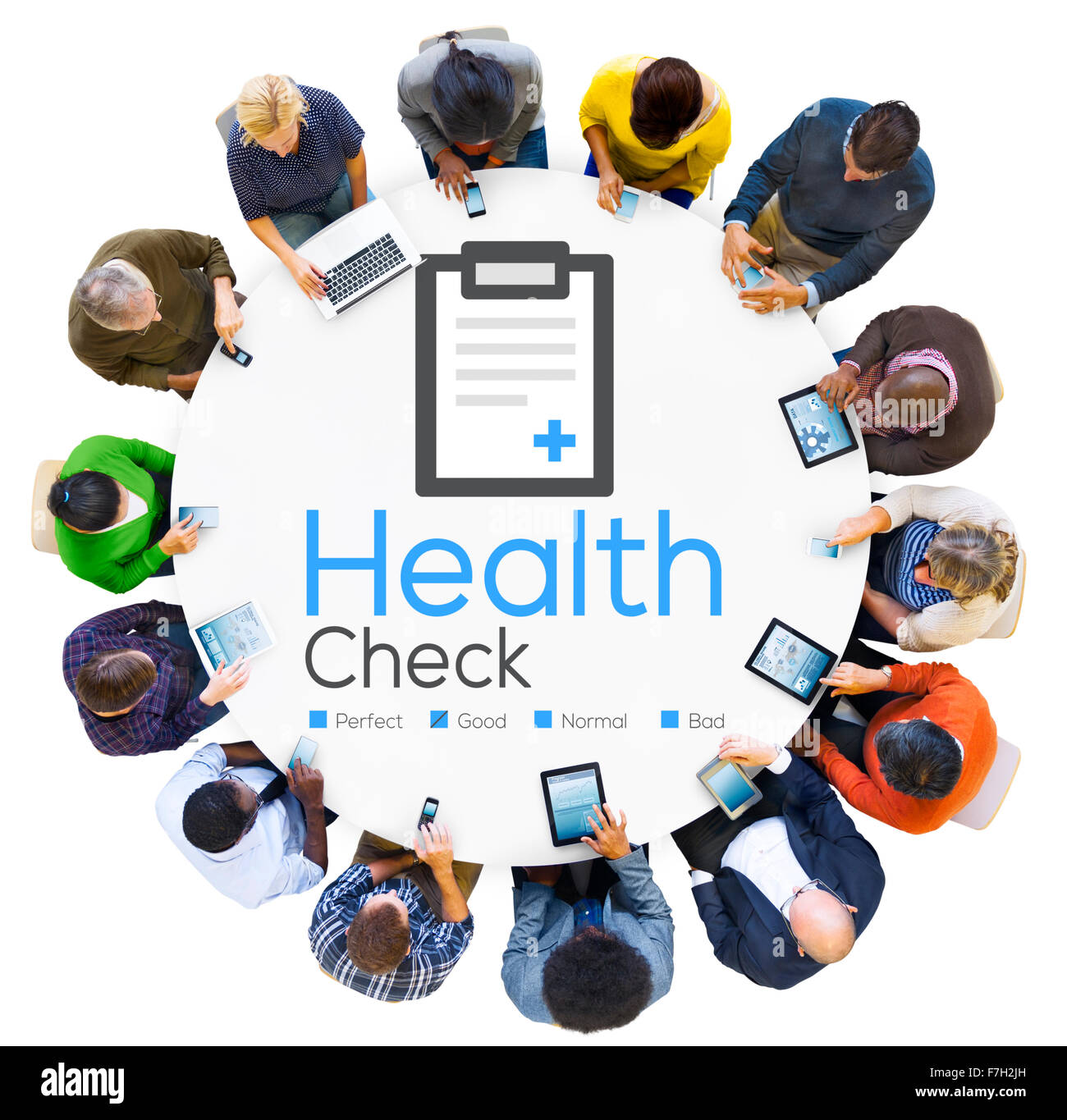 Vérifier l'état de santé de Santé Diagnostic Analyse Concept Banque D'Images