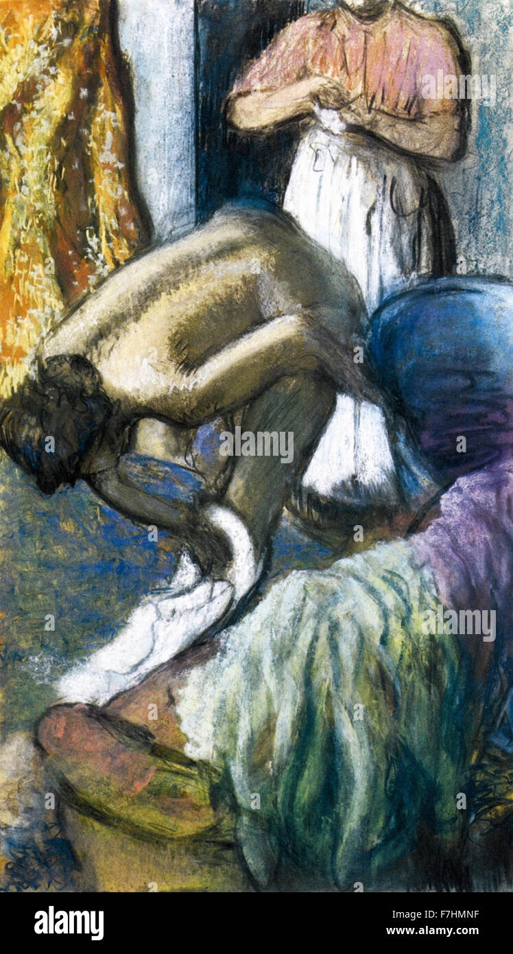 Edgar Degas, après le bain : femme s'essuyant (après le bain