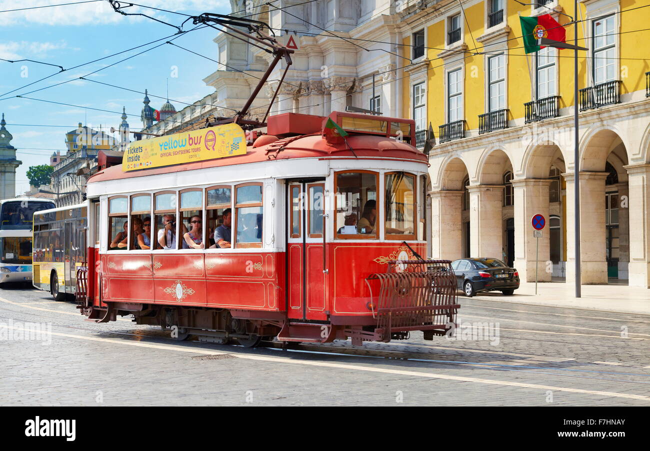 Tramway de Lisbonne, Portugal Banque D'Images