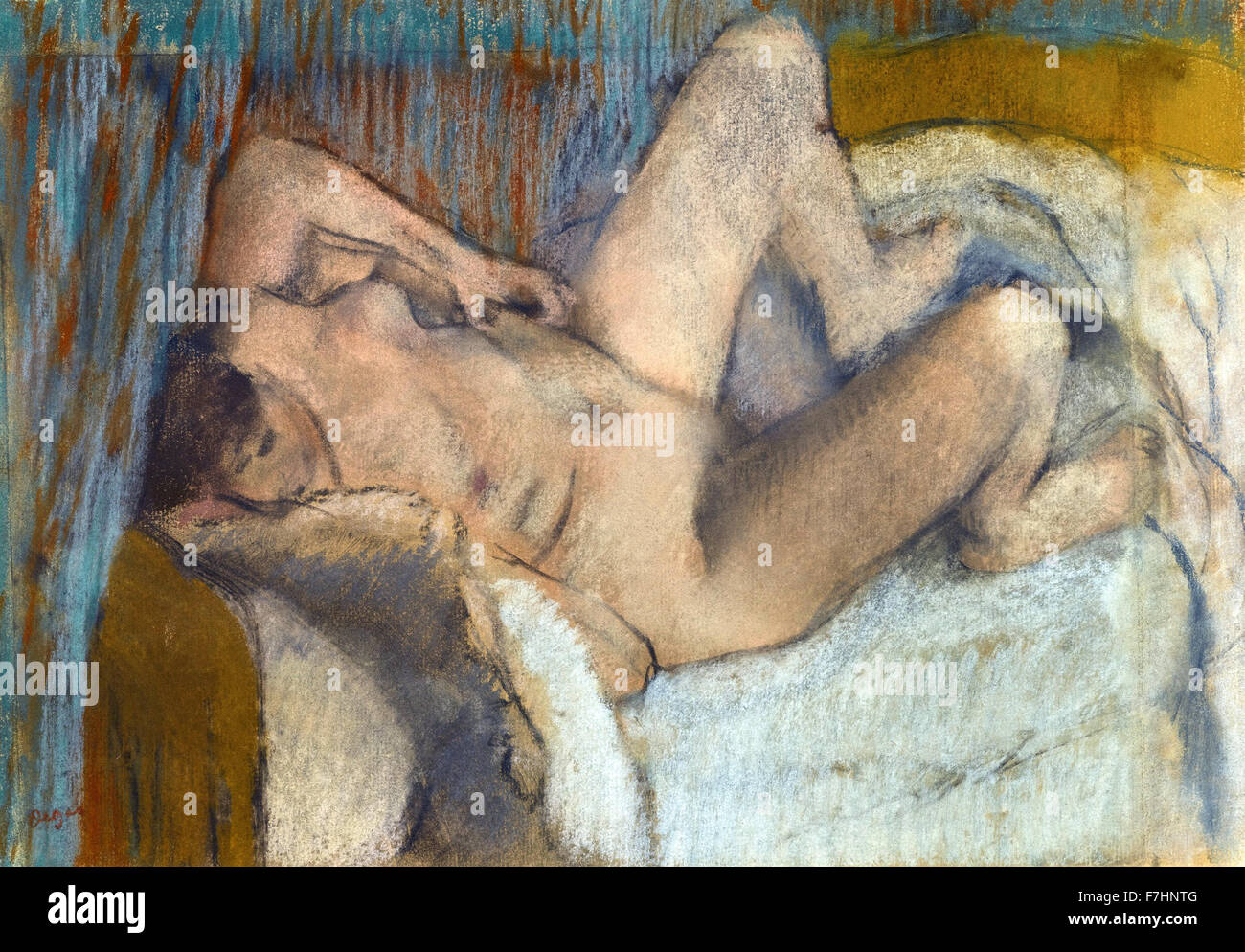 Edgar Degas - Femme nue couchée Photo Stock - Alamy