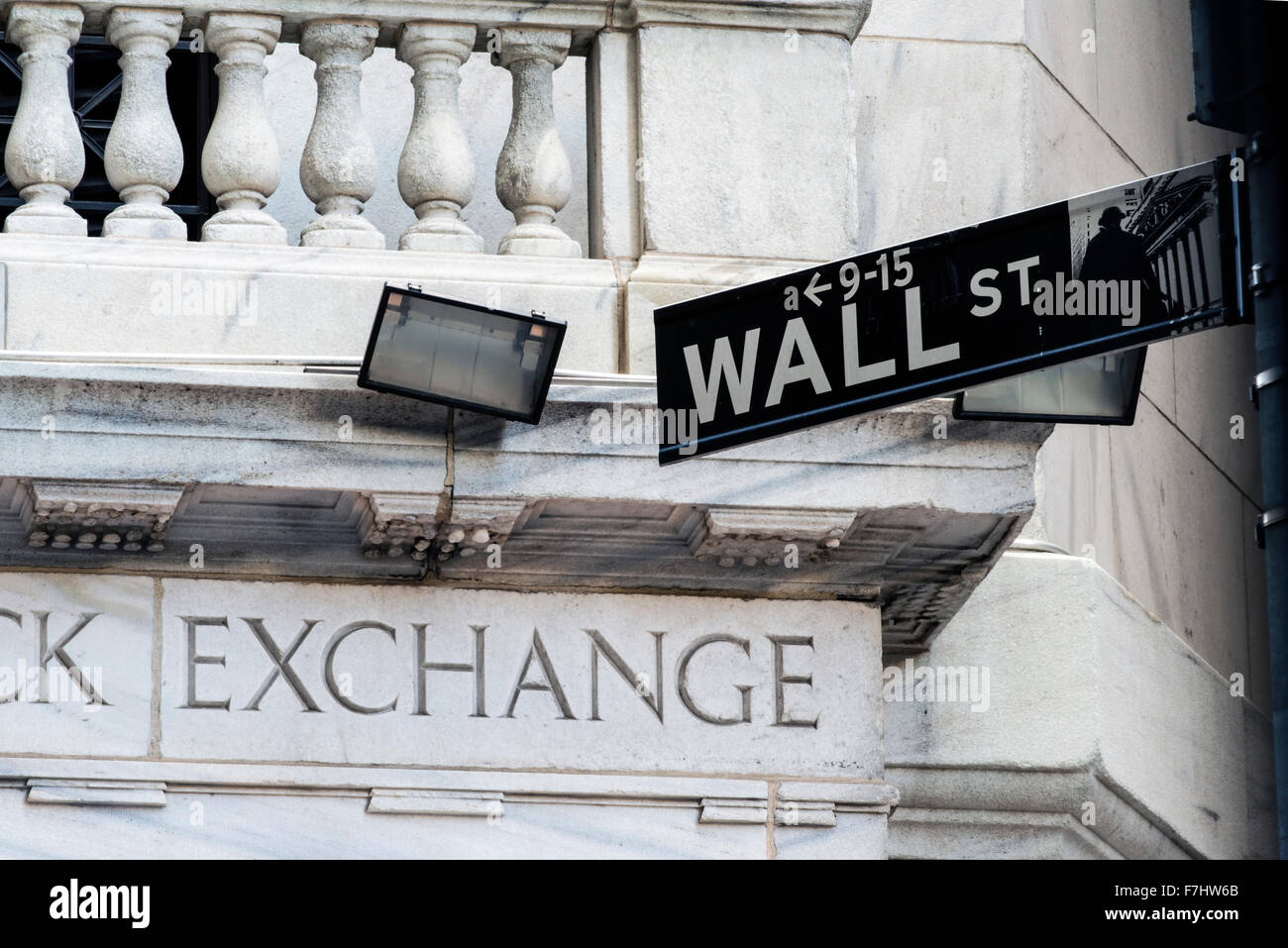 Bourse de New York, Wall Street, Lower Manhattan, New York, USA Banque D'Images
