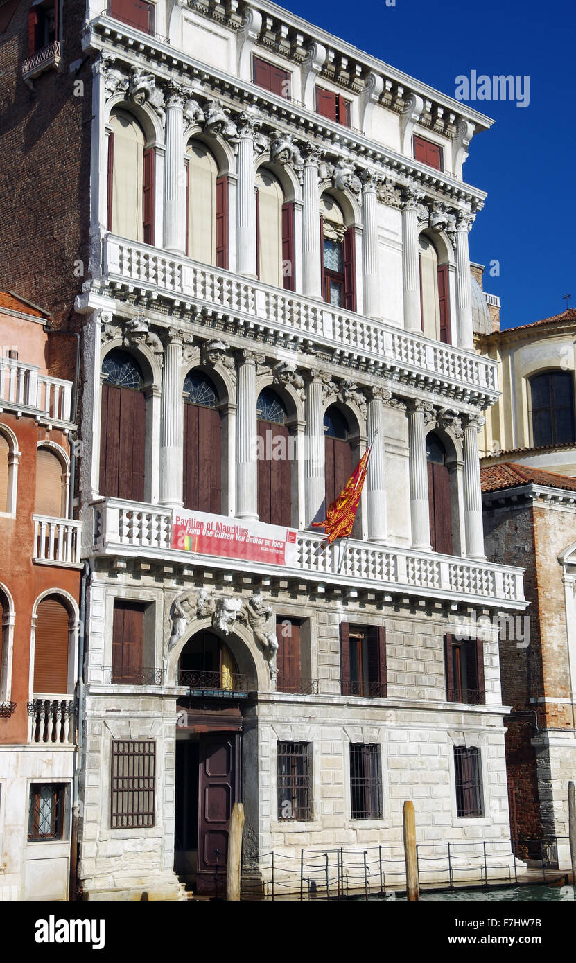 Venise, Italie, Palais Flangini, Grand Canal Banque D'Images