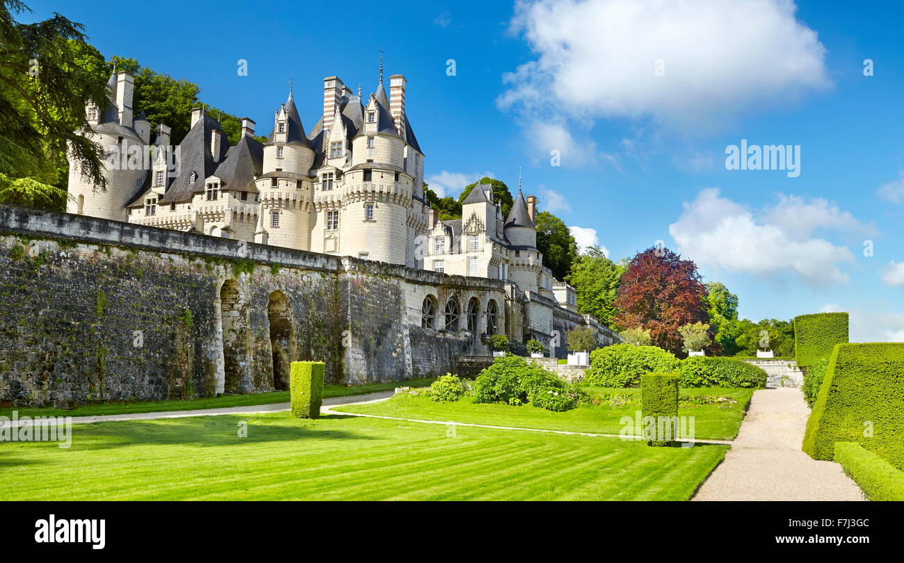 Château d'USSE, Usse, vallée de la Loire, France Banque D'Images Château d'USSE, Usse, vallée de la Loire, France Banque D'Images