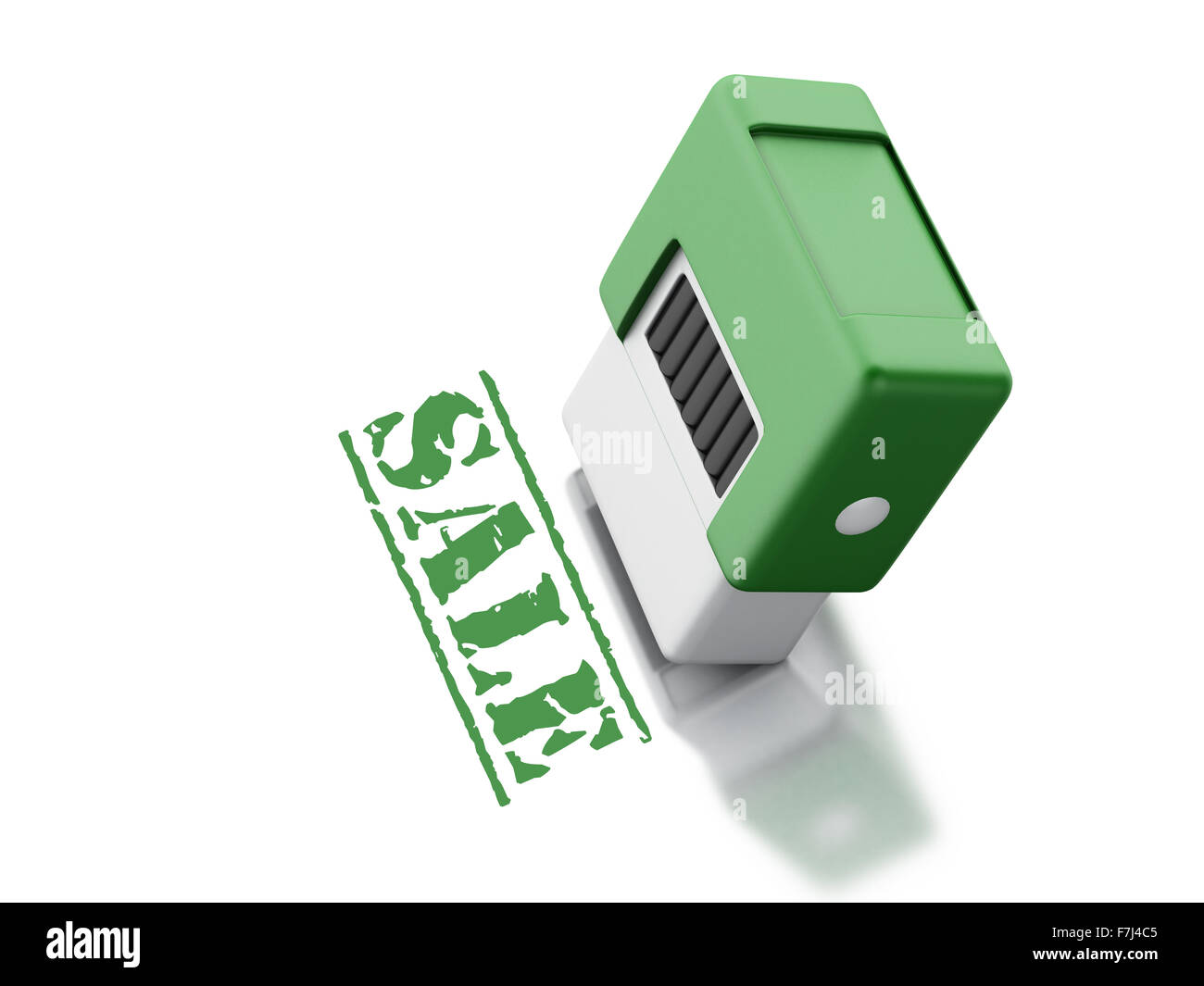 Moteur de rendu 3d image. Timbre avec le mot vente. shopping concept. Isolé sur fond blanc Banque D'Images