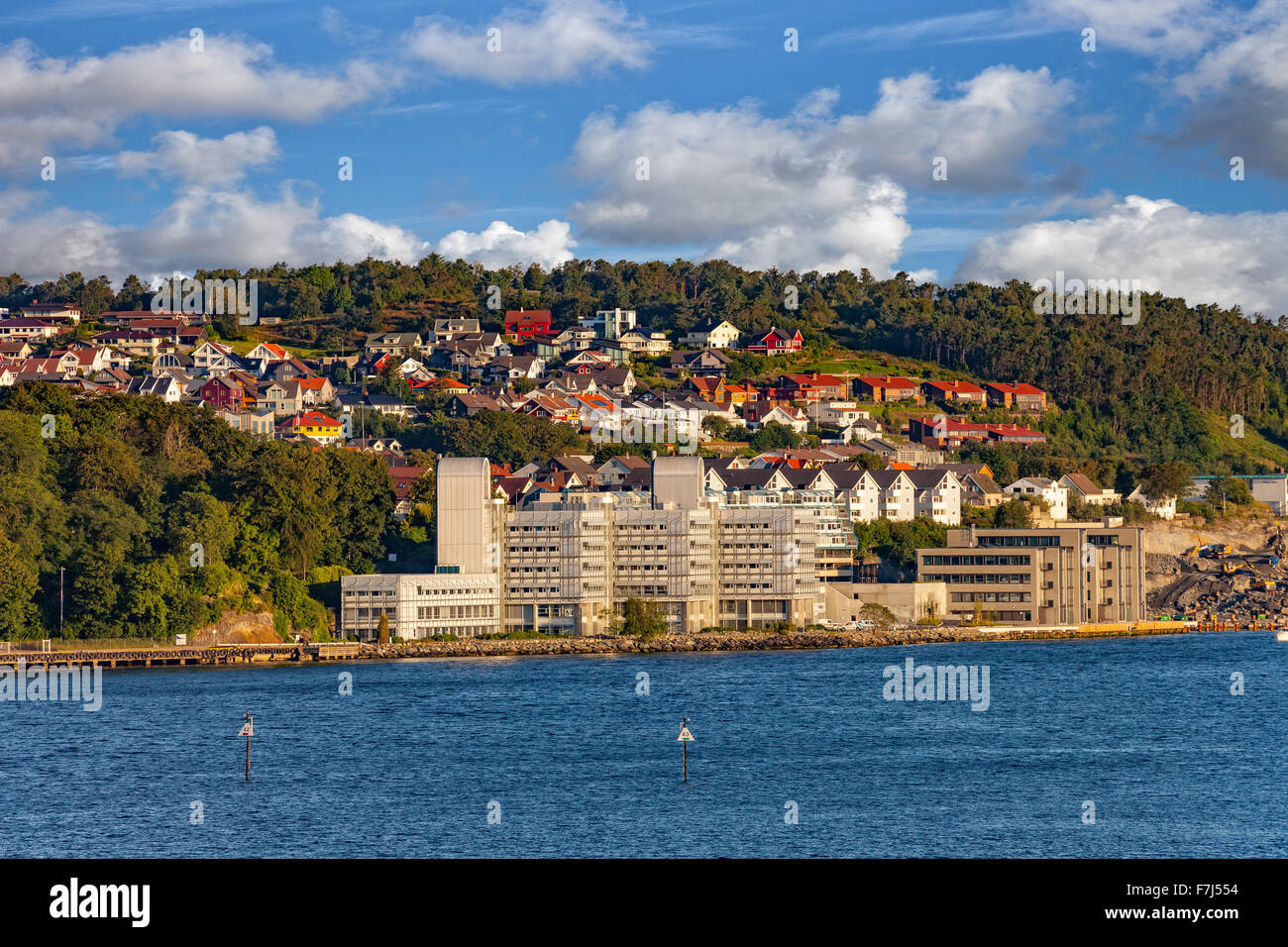 Cityscape architecture typique de Stavanger, Norvège. Banque D'Images