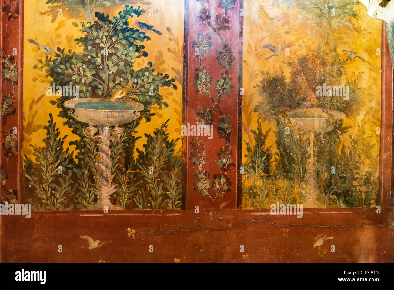 Fresque romaine antique Banque D'Images