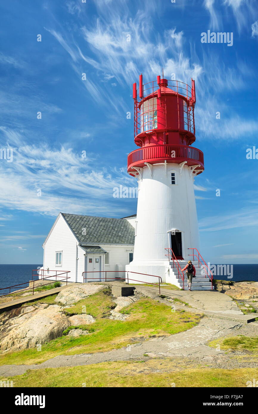Phare de Lindesnes, Norvège Banque D'Images