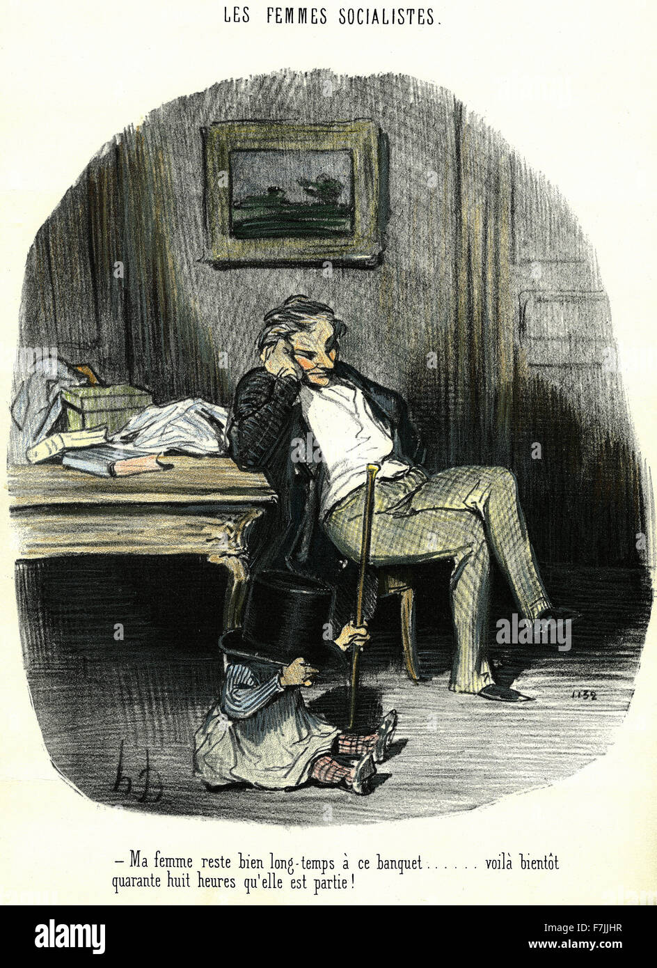 Daumier Honoré-Victorin - Le socialiste des Femmes Banque D'Images