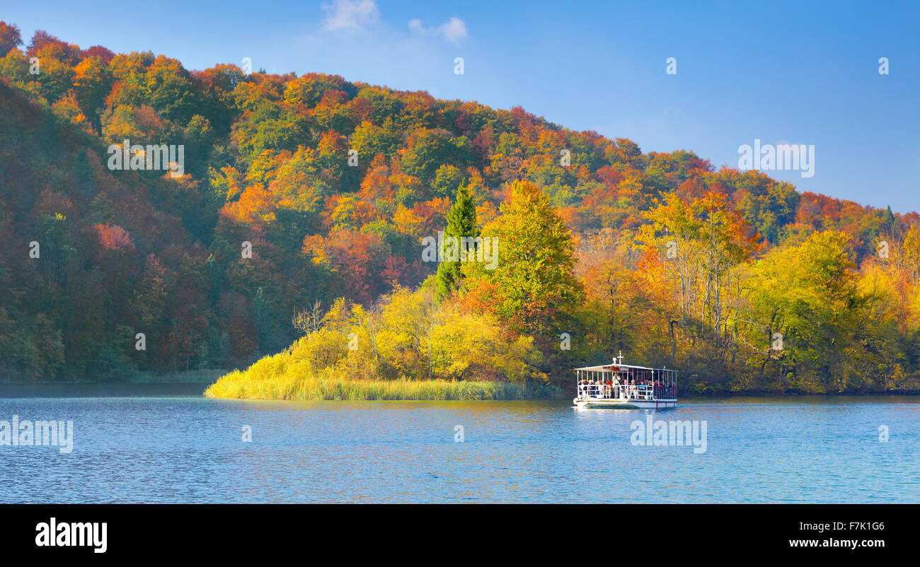 Le parc national des Lacs de Plitvice, Croatie, Europe Banque D'Images