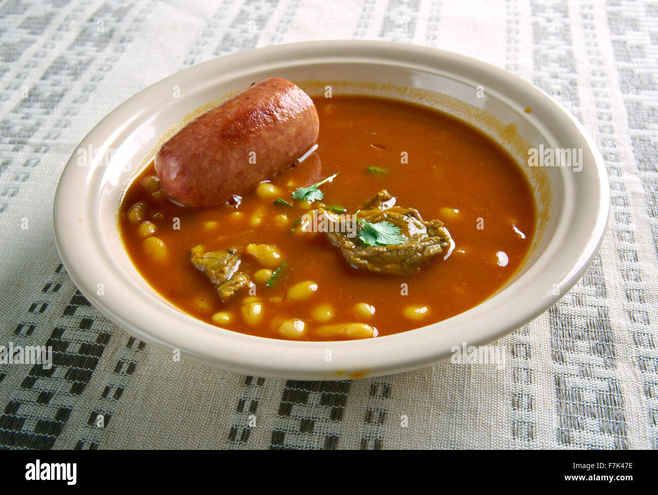 Pasulj plat de haricots communs .en serbe, bosniaque, cuisine cuisine slovène, croate et albanais, Banque D'Images