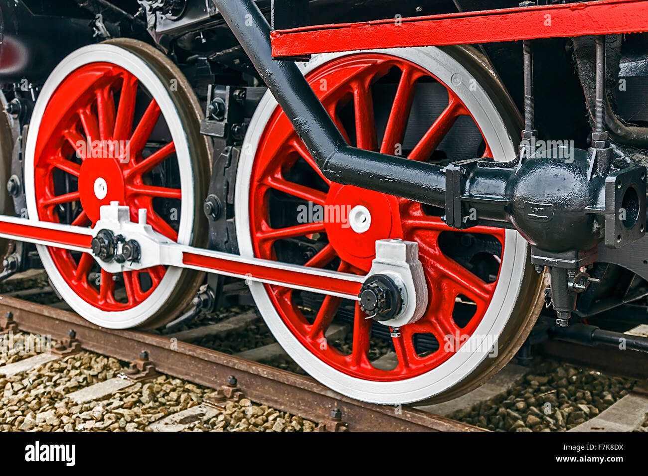 Ancienne locomotive à vapeur allemande, construit en 1940, dans un musée. La locomotive la plus lourde, 85 tonnes, qui a circulé en Roumanie pendant la Banque D'Images