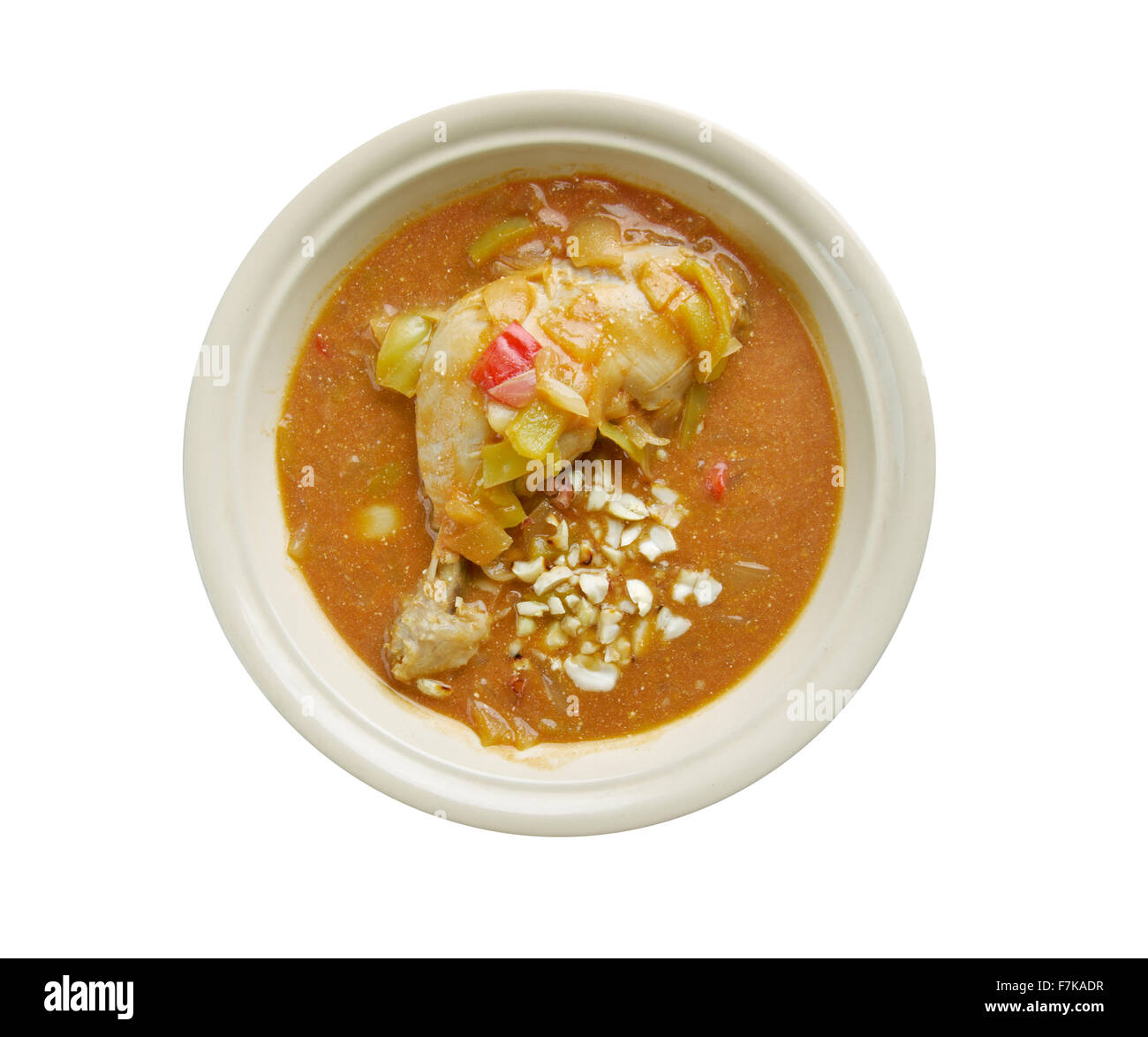 Soupe à l'arachide - Afrique de l'Arachide poulet épicé soupes populaires soupe ghanéenne . Banque D'Images