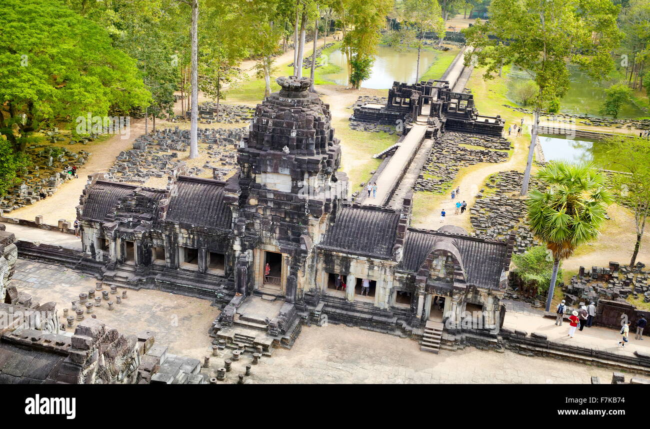 Ruines du temple Baphuon, Angkor Thom, au Cambodge, en Asie Banque D'Images