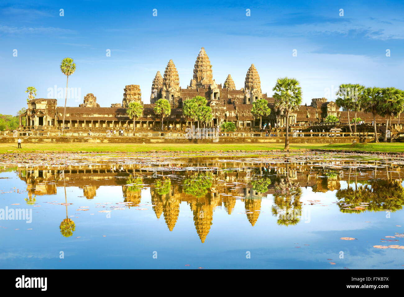 Temple d'Angkor Wat, au Cambodge, en Asie (UNESCO) Banque D'Images