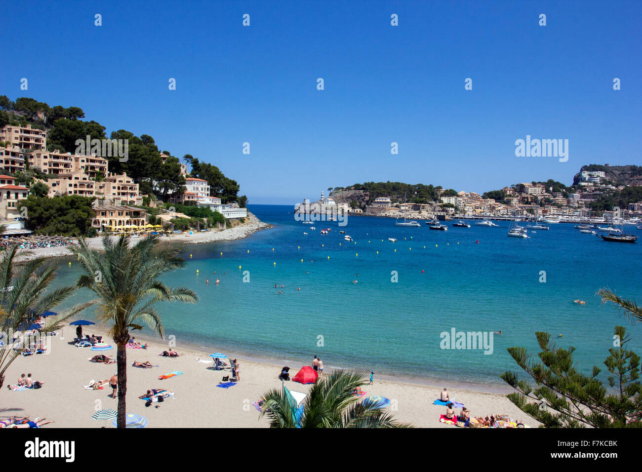 Port de Soller beach appartments Banque D'Images
