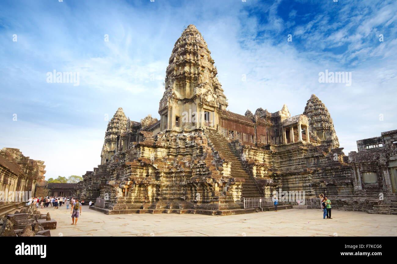 Temple d'Angkor Wat, au Cambodge, en Asie (UNESCO) Banque D'Images